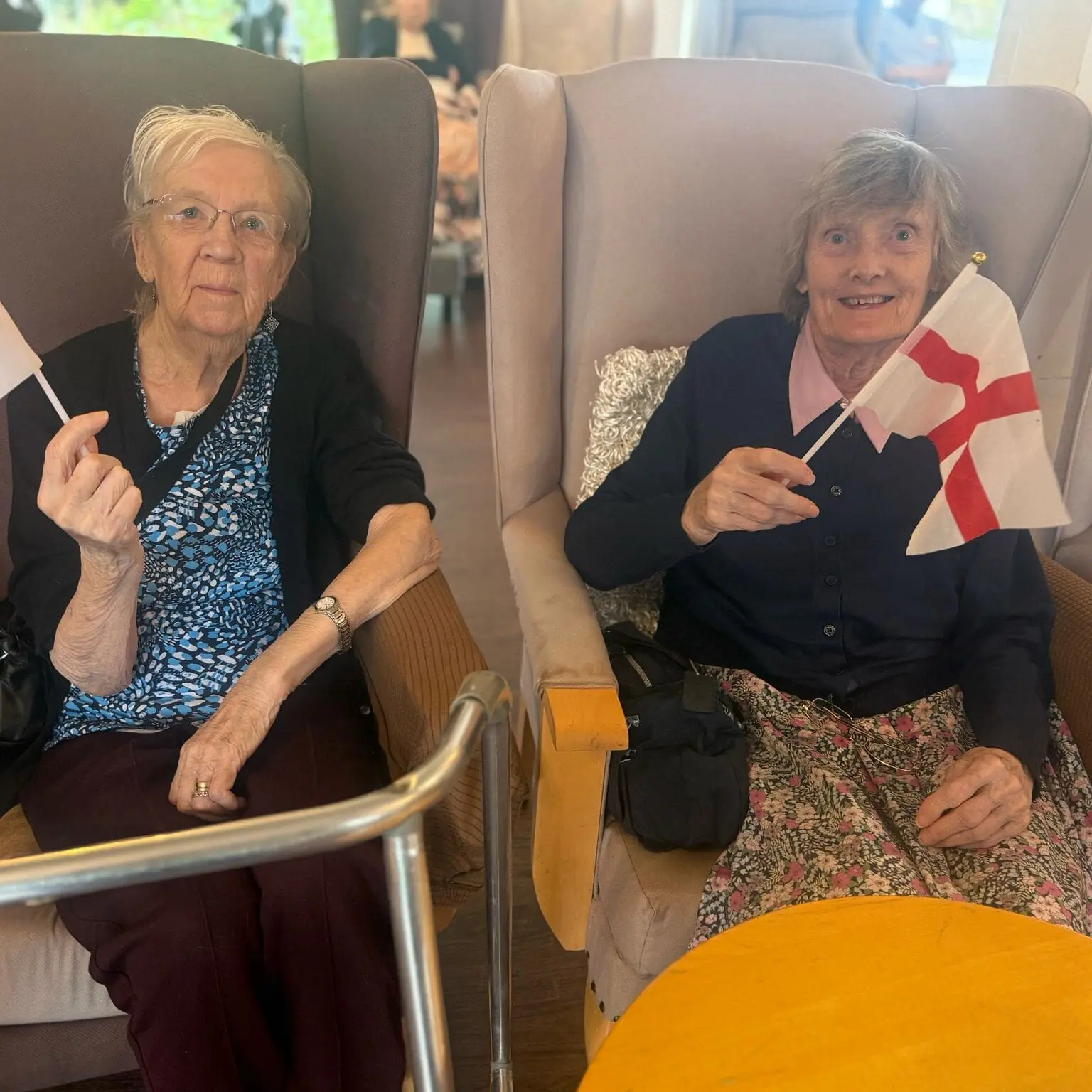 Care home activity or resident moment captured on mobile
