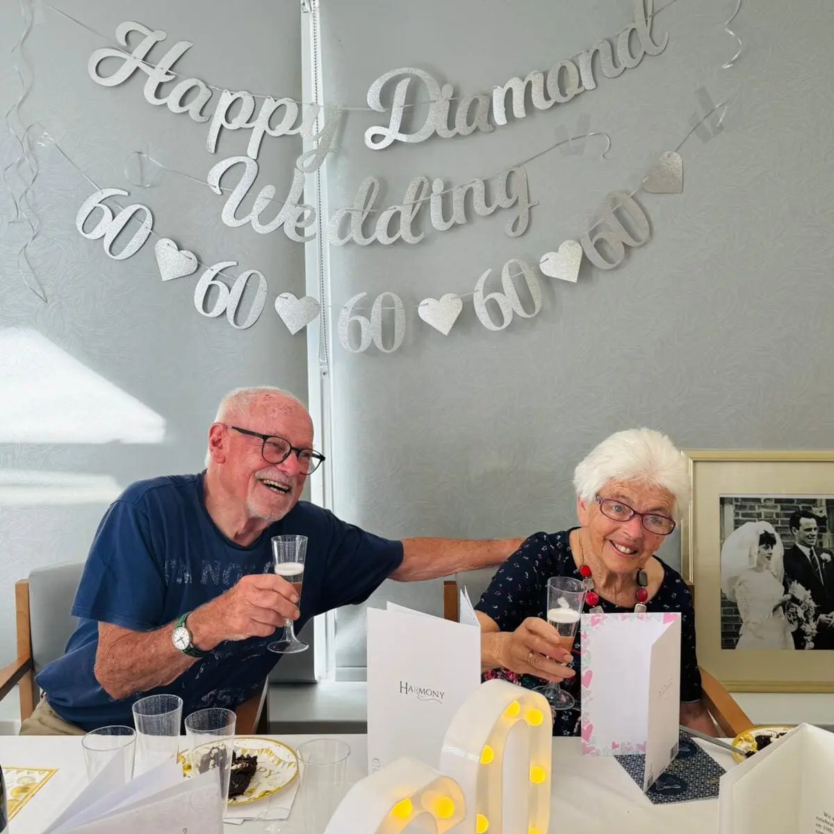 Care home activity or resident moment captured on mobile