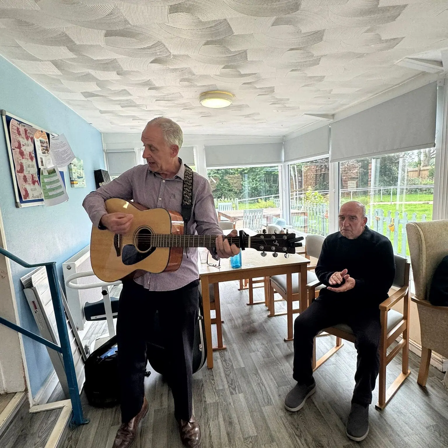 Care home activity or resident moment captured on mobile