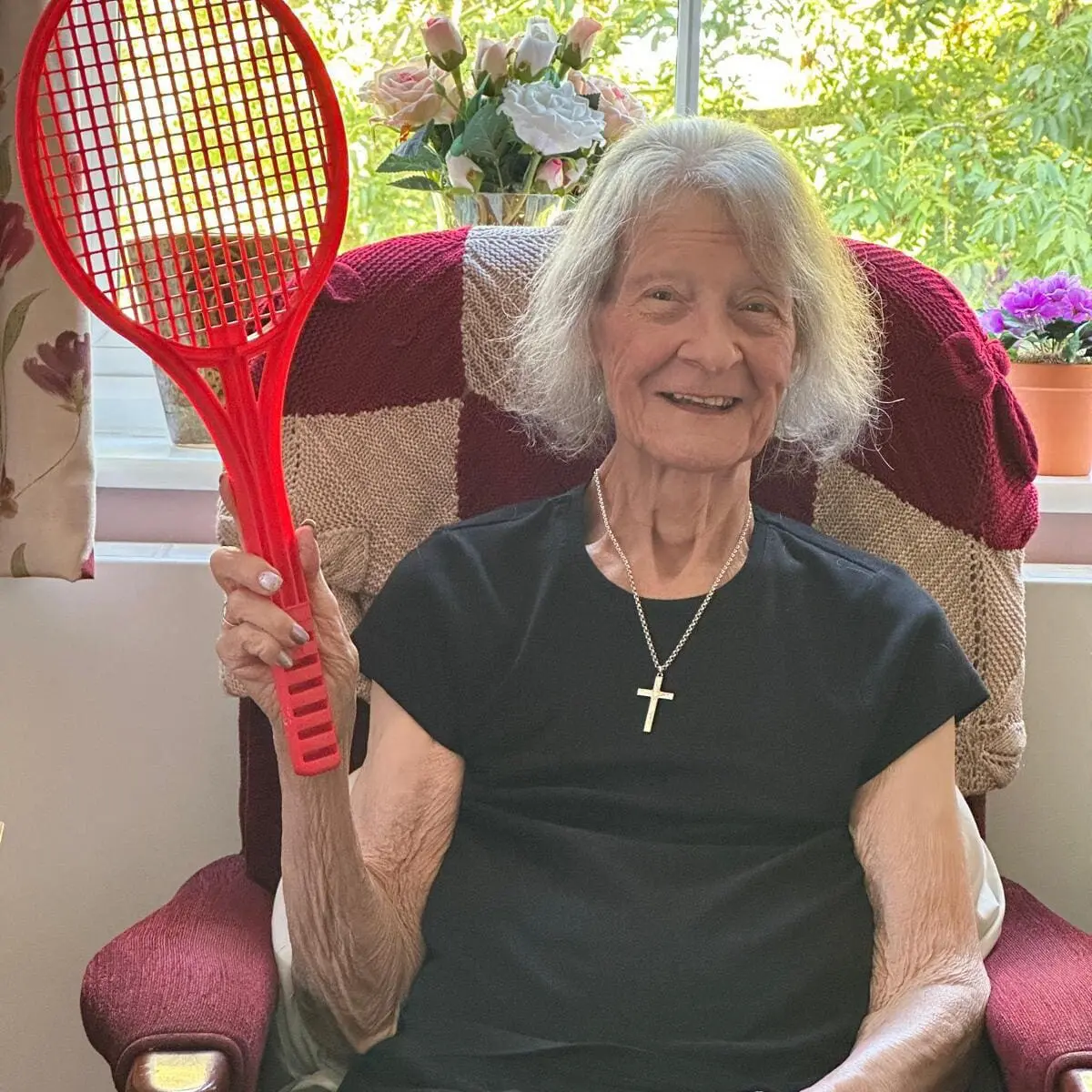 Care home activity or resident moment captured on mobile