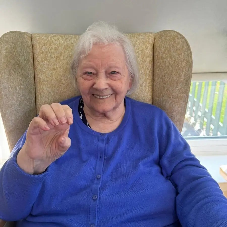 Care home activity or resident moment captured on mobile