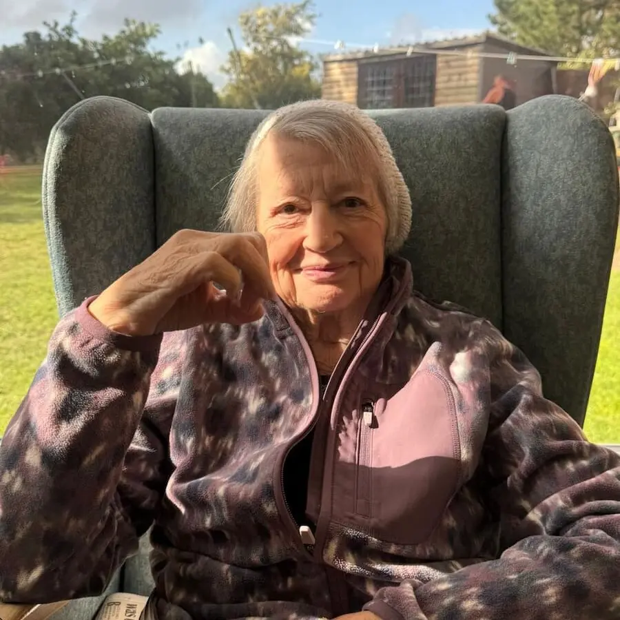 Care home activity or resident moment captured on mobile