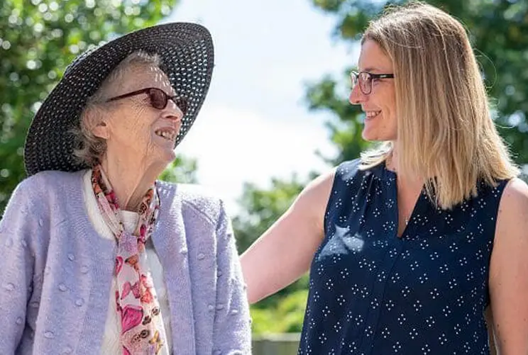 ACI Care | Mountside | Image of a resident and member of our staff