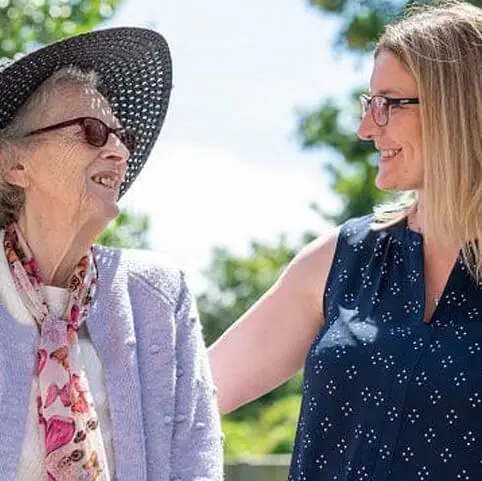 ACI Care | A rsident and one of our staff members