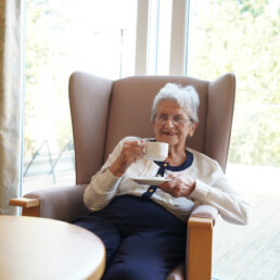 East Sussex Care Home | A resident enjoying a cup of tea
