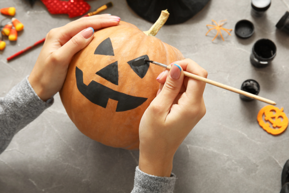 Fun Halloween Activities Pumpkin Painting 