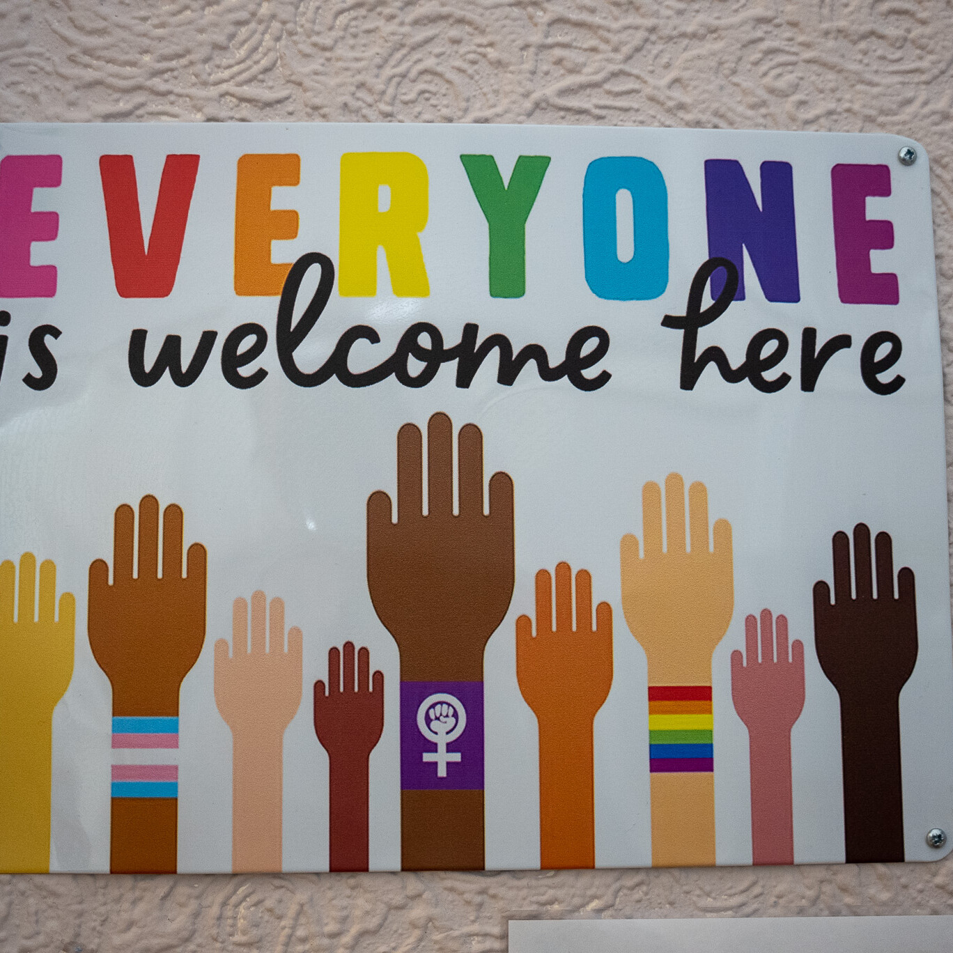 ACI Care | A poster at Mountside Care Home Hastings promoting inclusivity and a welcoming environment for all residents