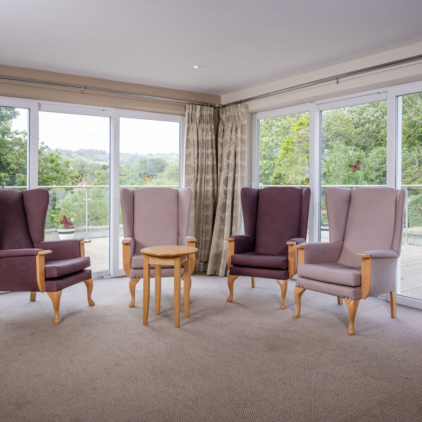 ACI Care | A thoughtfully arranged furniture setup at Mountside Care Home Hastings, prepared for a resident activity