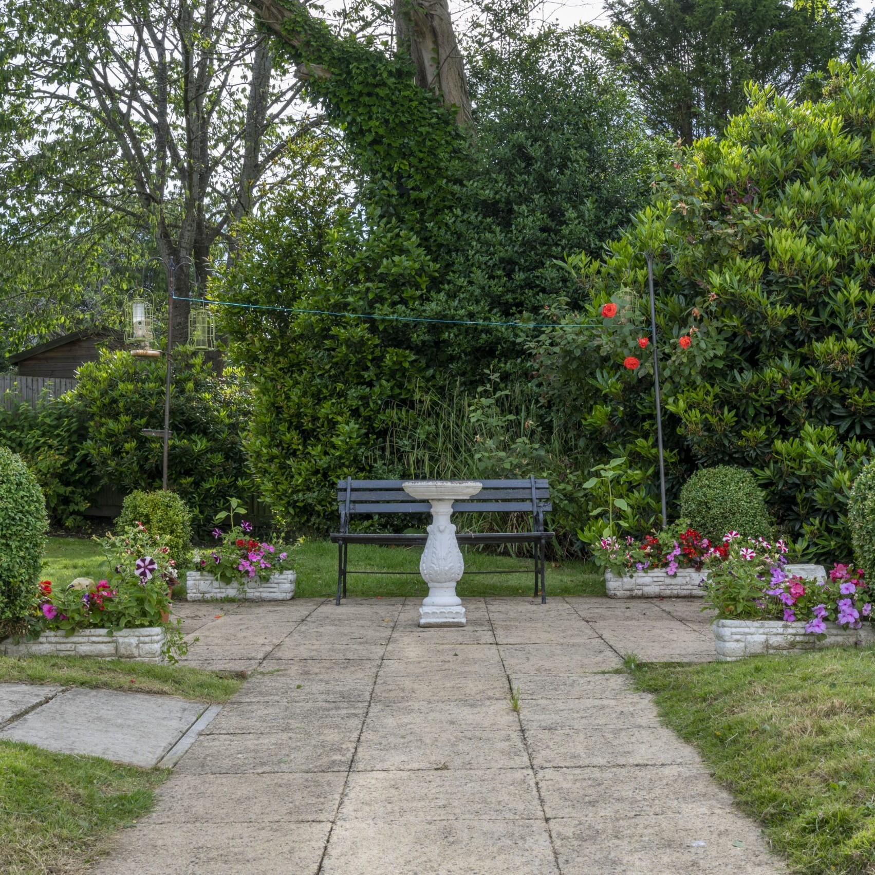 ACI Care | A view of the water features at Mountside Care Home Hastings, enhancing the tranquil garden setting for residents.